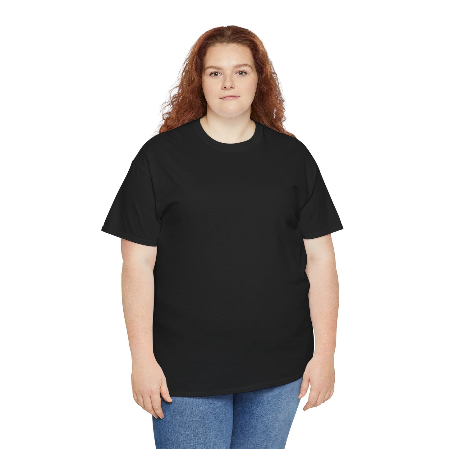 Women’s Casual Black Heavy Cotton Tee - Perfect for Everyday Comfort