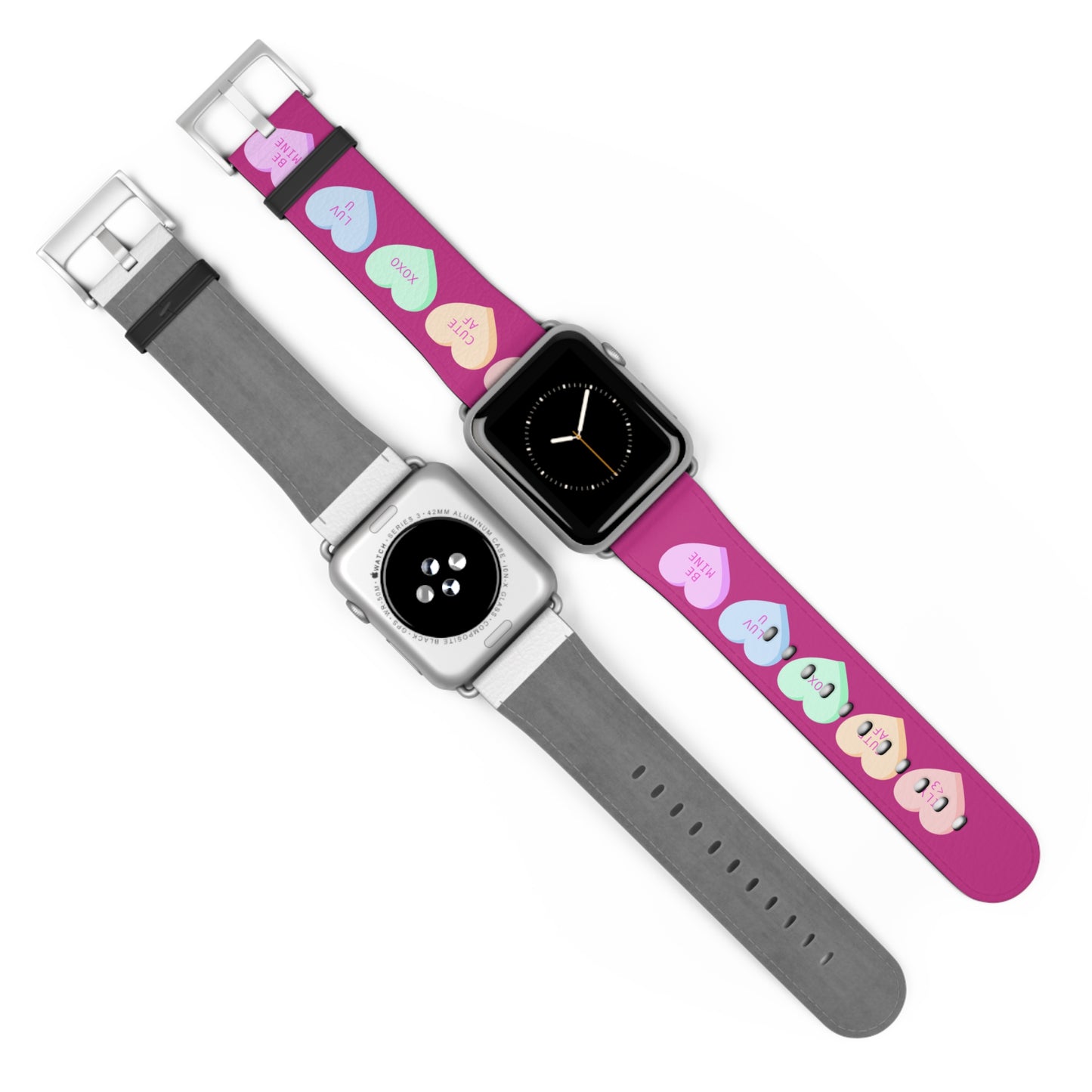 Colorful Valentine’s Day candy Hearts Watch Band - Cute, Adjustable Strap for All Occasions