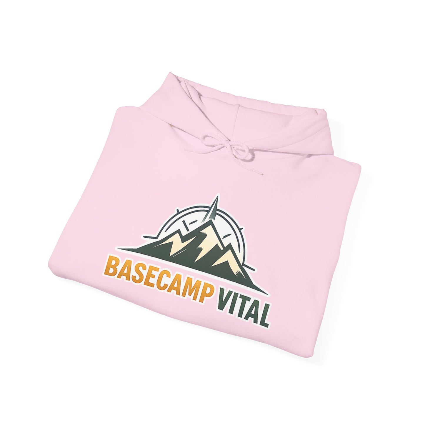 Base Camp Vital Outdoor Fleece Hoodie | Mountain Compass Graphic Pullover | 50/50 Midweight Trail Hoodie  Vital Hoodie  (free shipping)