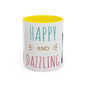 Happy and dazzling smoking cat Coffee Mug — "Happy and Dazzling" Cat Accent Mug (11/15oz) (free shipping)