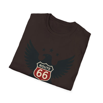 American Route 66 Eagle T-Shirt — Made in USA Vintage Roadtrip Tee