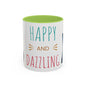 Happy and dazzling smoking cat Coffee Mug — "Happy and Dazzling" Cat Accent Mug (11/15oz) (free shipping)