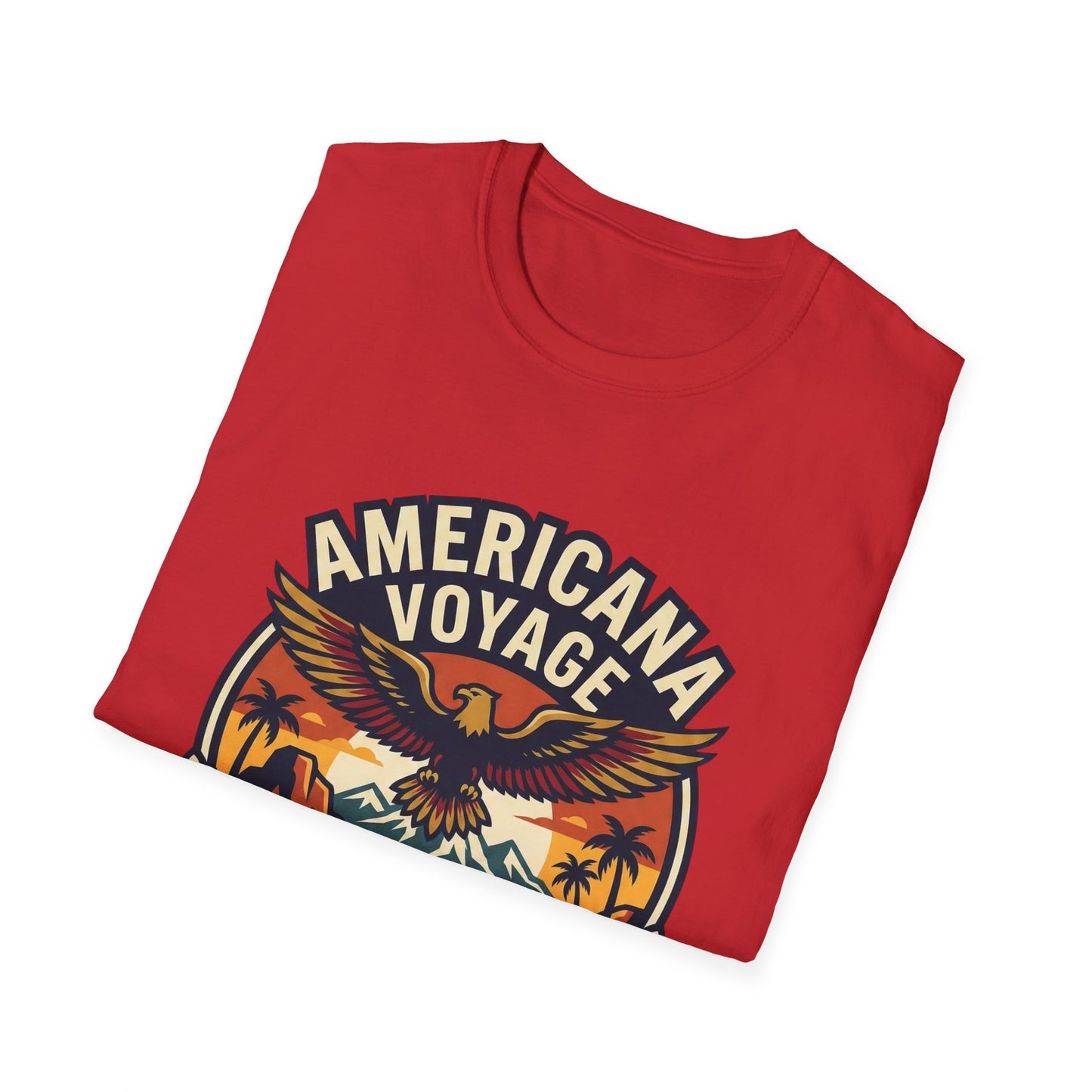Americana Voyage retro Graphic T-Shirt — Coast to Coast Eagle Sunset