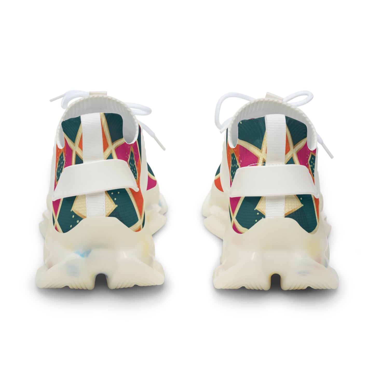 Men's Mesh Sneakers — Colorful Geometric Pattern Athletic Shoes (free shipping)