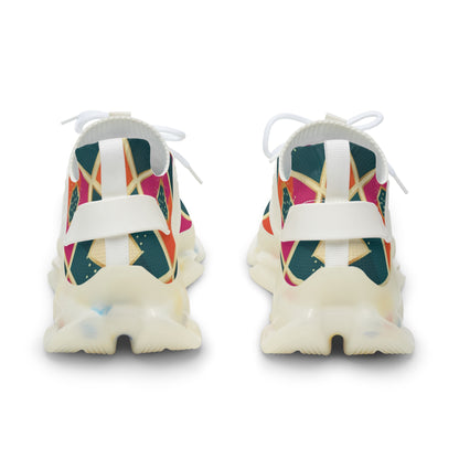 Men's Mesh Sneakers — Colorful Geometric Pattern Athletic Shoes (free shipping)