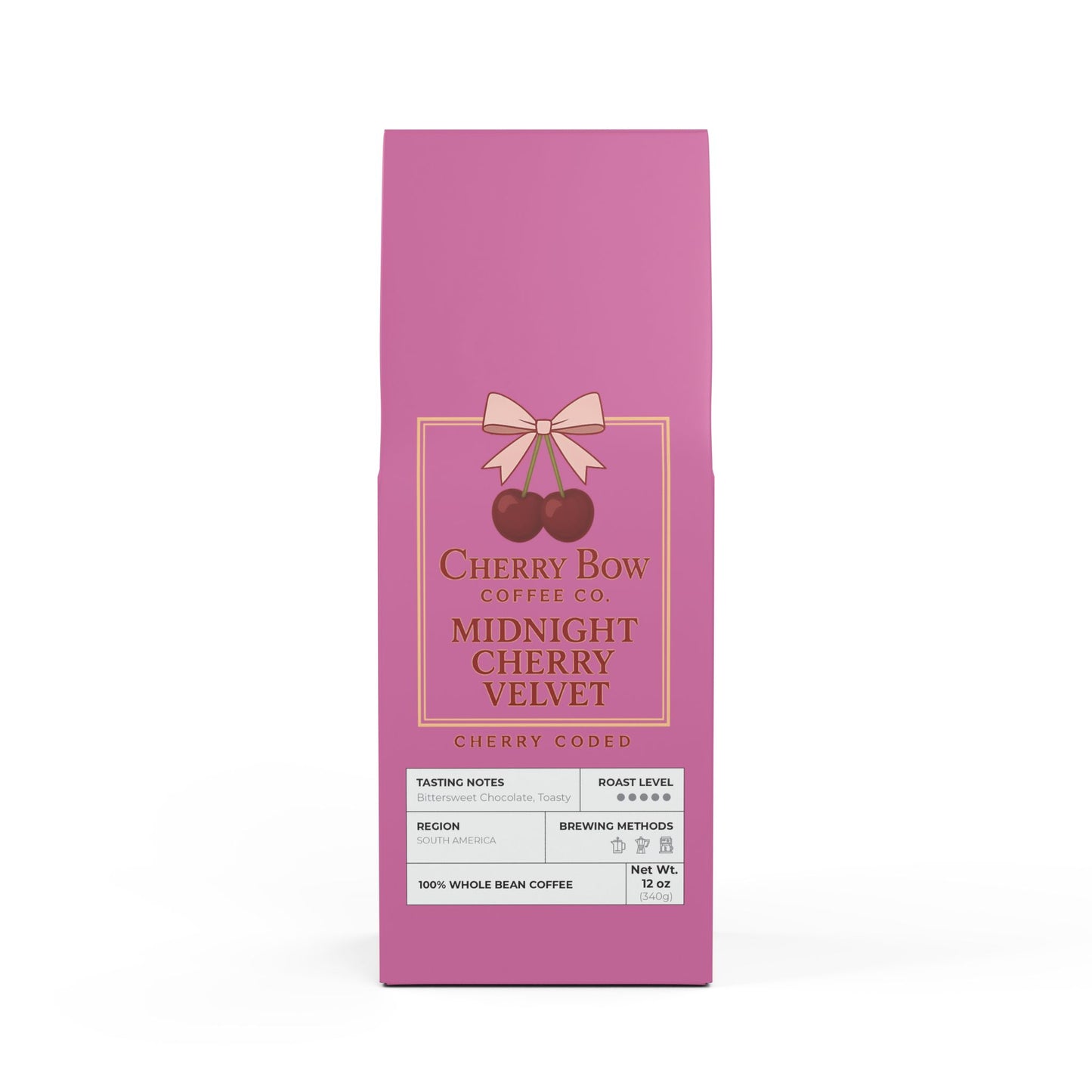 Cherry Bow Coffee Co. Midnight Cherry Velvet - Bitterroot Coffee Blend (Dark French Roast)