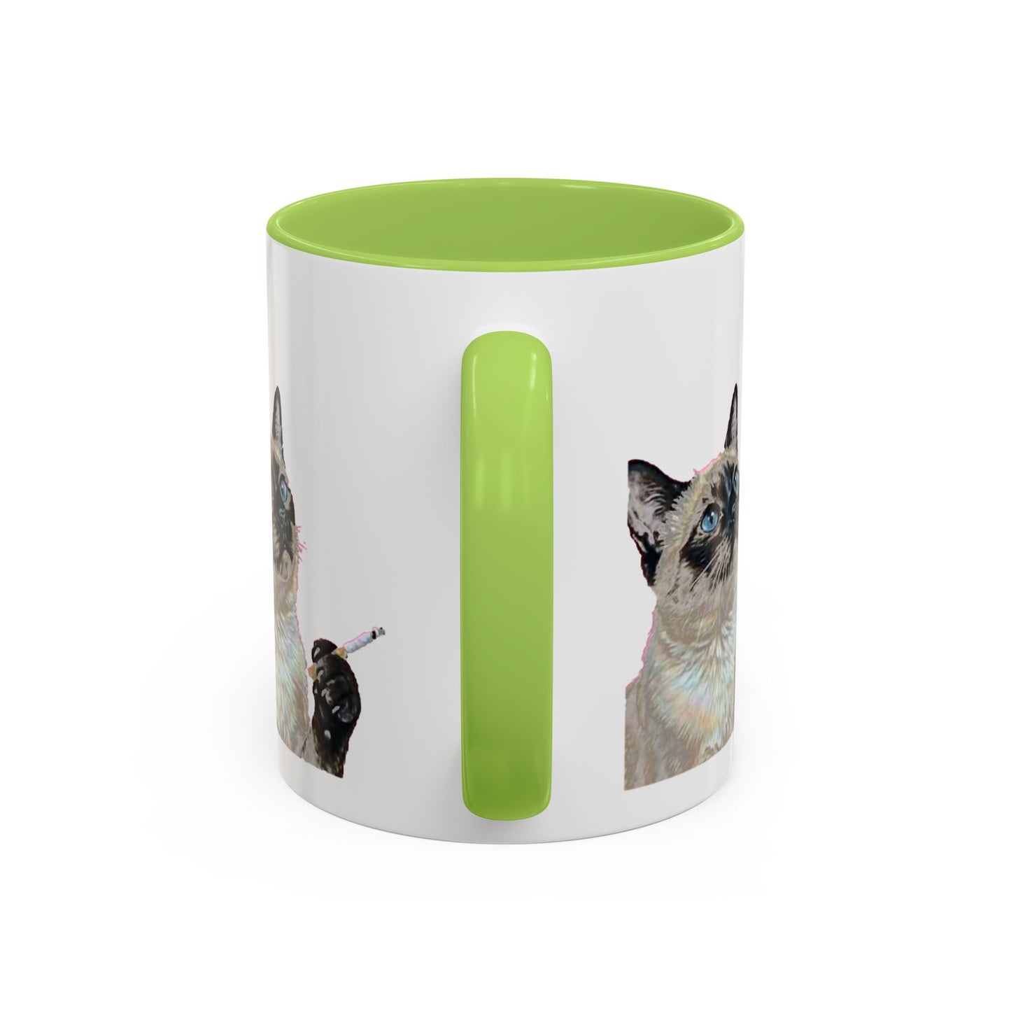 Happy and Dazzling Smoking Cat Accent Coffee Mug — 11/15oz (free shipping)
