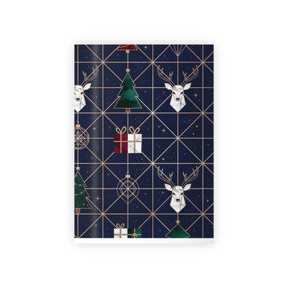Holiday Gift Wrapping Paper Roll with Trees and Reindeer