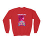 “Dream Life” girls “Barbie style” Youth Crewneck Sweatshirt — Retro Sunset Girl Graphic