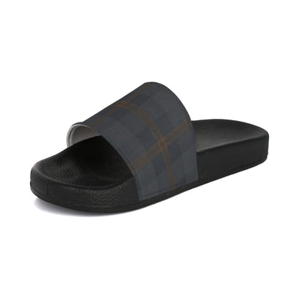 Men's Slide Sandals Distressed Micro-Houndstooth / Blurred Glen Plaid