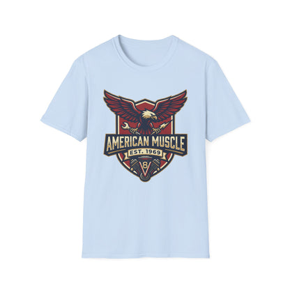American Muscle Eagle T-Shirt — Vintage V8 Car Lover Tee