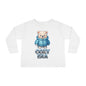 Cozy Era Toddler Long Sleeve Tee — Cute Bear in Puffer Jacket
