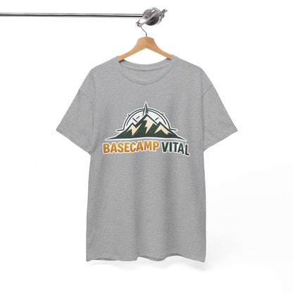 Base Camp Vital Mountain Compass Crewneck T-Shirt | Outdoor Hiking Graphic Tee | Midweight Cotton Trail Shirt (free shipping)