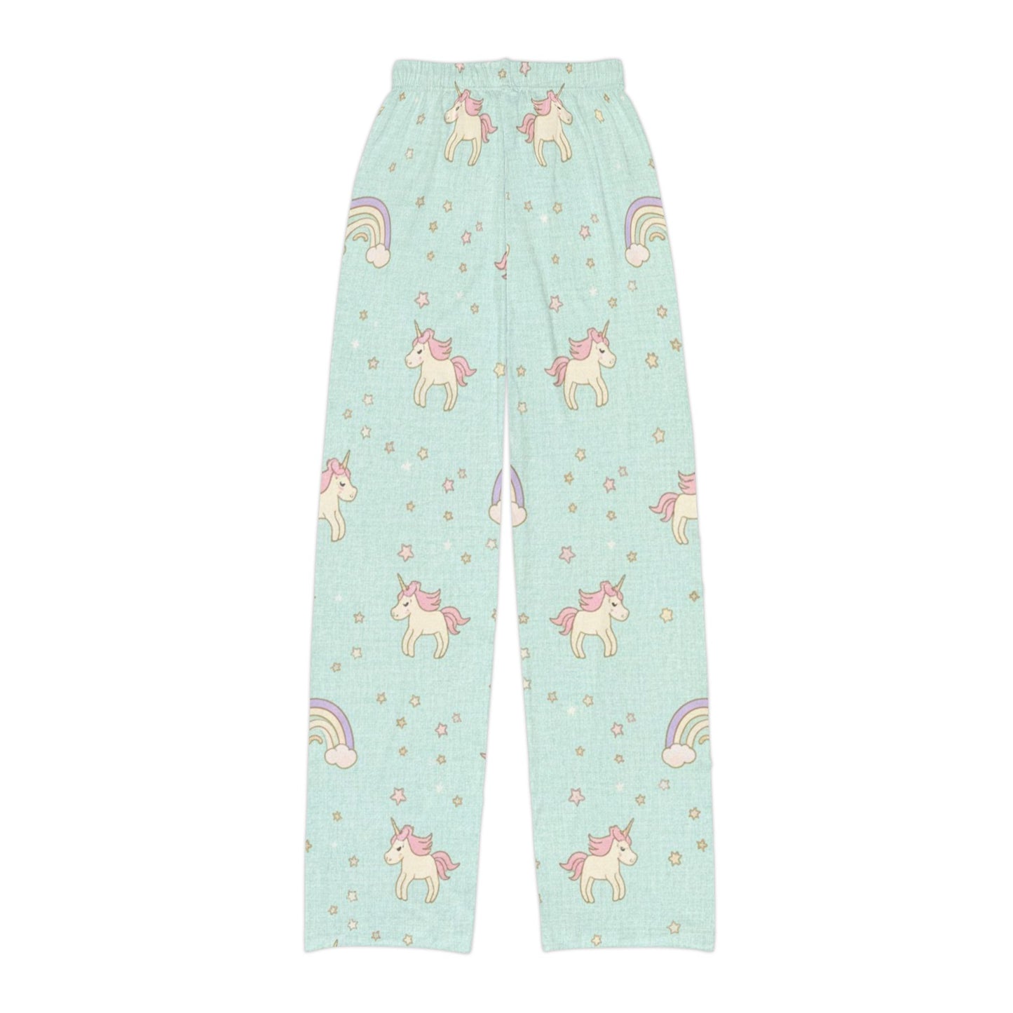 Kids Unicorn Lounge Pants – Pastel Rainbow All-Over Print