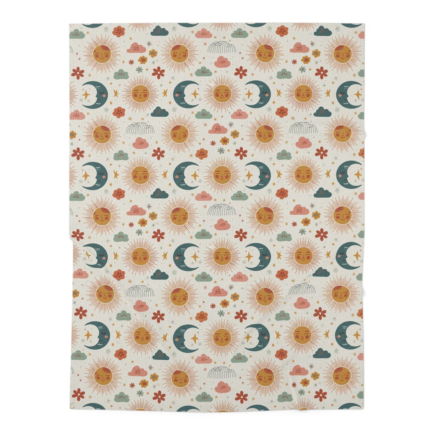 Boho Sun & Moon Baby Swaddle Blanket — Boho Nursery Muslin Wrap