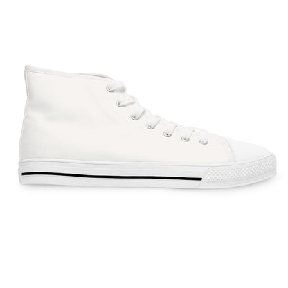 Classic White High-Top Sneakers – Women's Casual Canvas Shoes