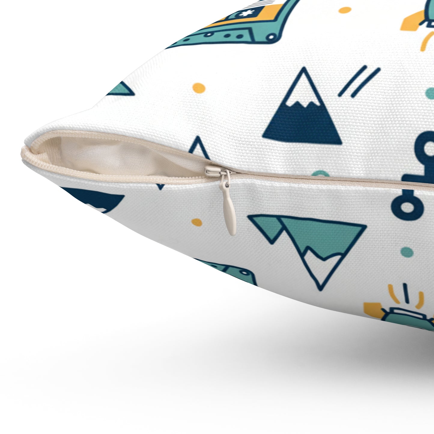 Retro Summer Pattern Throw Pillow — Sunglasses, Cassette & Anchor Decorative Cushion (free shipping)