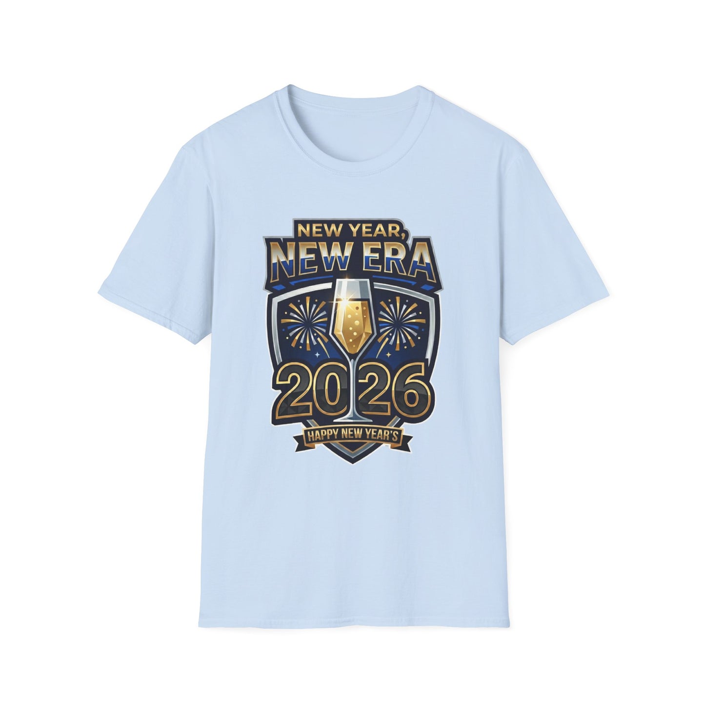 New Year 2026 T-Shirt – "New Year, New Era" Champagne & Fireworks Celebration Tee
