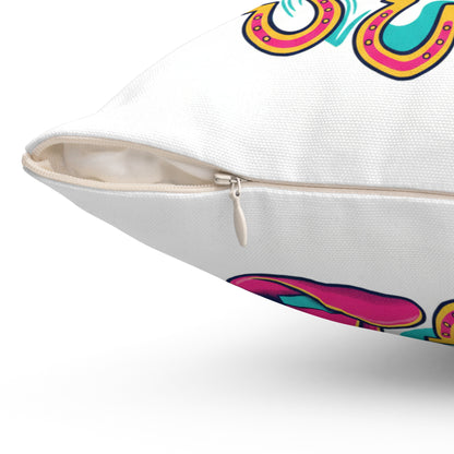 American Desert  Cowboy Pop Accent Pillow — Colorful Cactus, Cowboy Hat & Horseshoe Throw Pillow (free shipping)