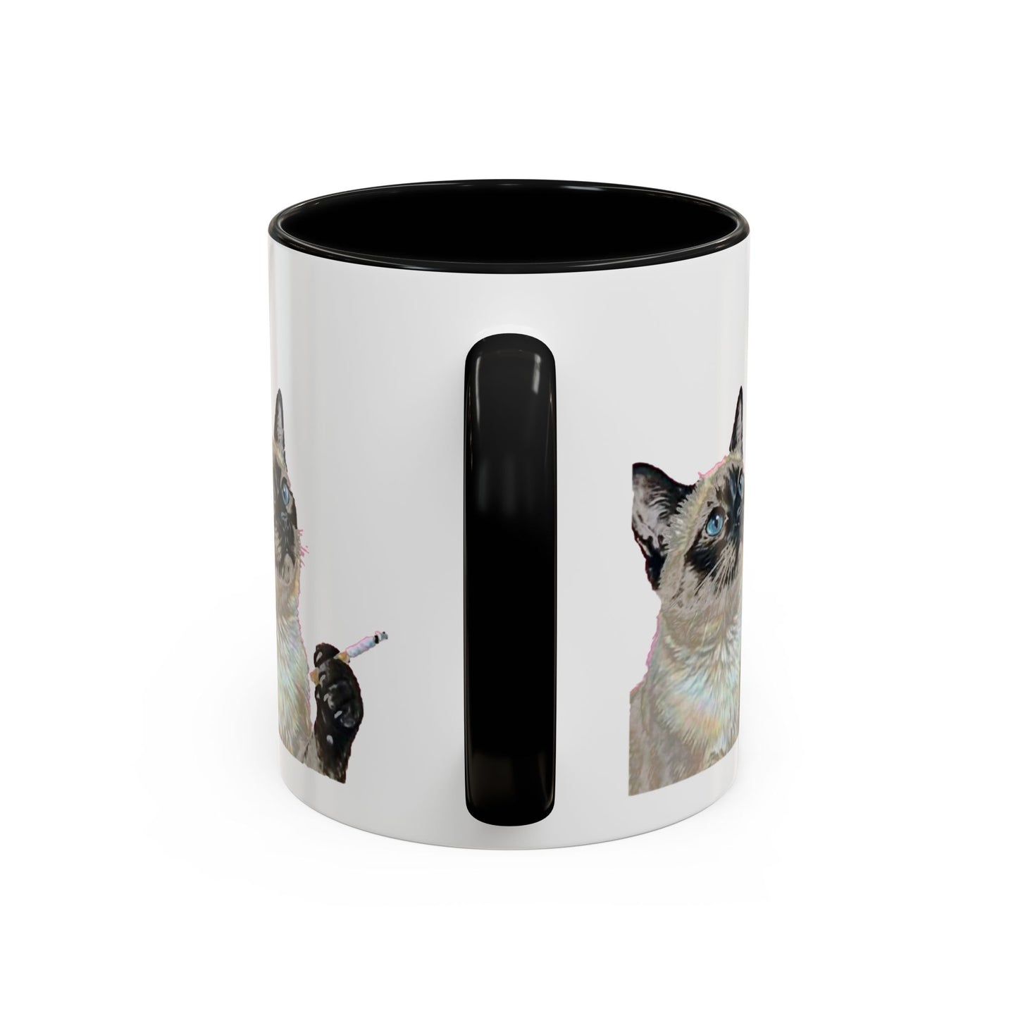 Happy and Dazzling Smoking Cat Accent Coffee Mug — 11/15oz (free shipping)