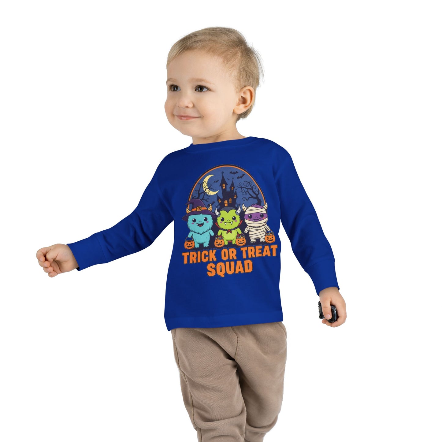 Toddler Halloween Long Sleeve Tee - Trick or Treat Squad, Cute Kids Shirt, Halloween Costume Tee, Toddler Fall Apparel, Kids Halloween [...]