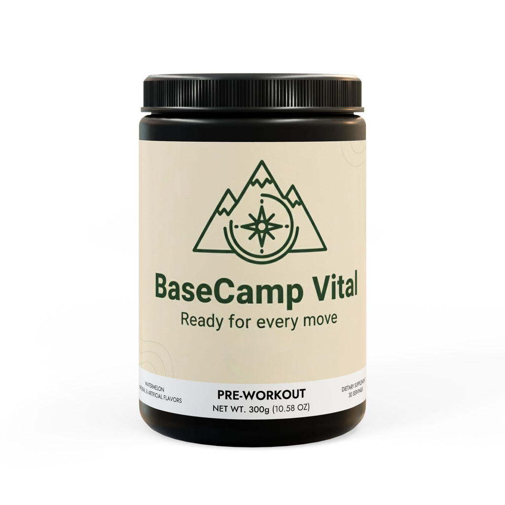 Base Camp Vital Pre-Workout Supplement, Watermelon (300g, 10.58oz)