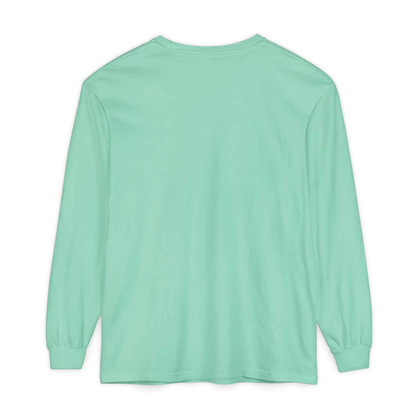 Women’s island green, teal color Garment-Dyed Long Sleeve T-Shirt - Casual Comfort for All Occasions