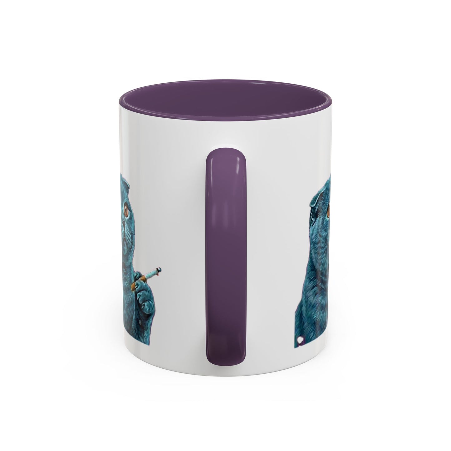 Happy and Dazzling Accent Coffee Mug — Cute Cat Art, Motivational Tea & Coffee Cup (free shipping)