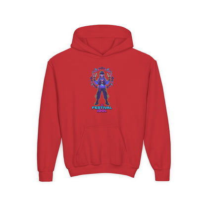 Youth Hoodie — Neon k-Pops Gamer Girl Graphic “Pixel Pal” Streetwear