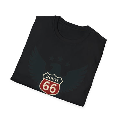 American Route 66 Eagle T-Shirt — Made in USA Vintage Roadtrip Tee