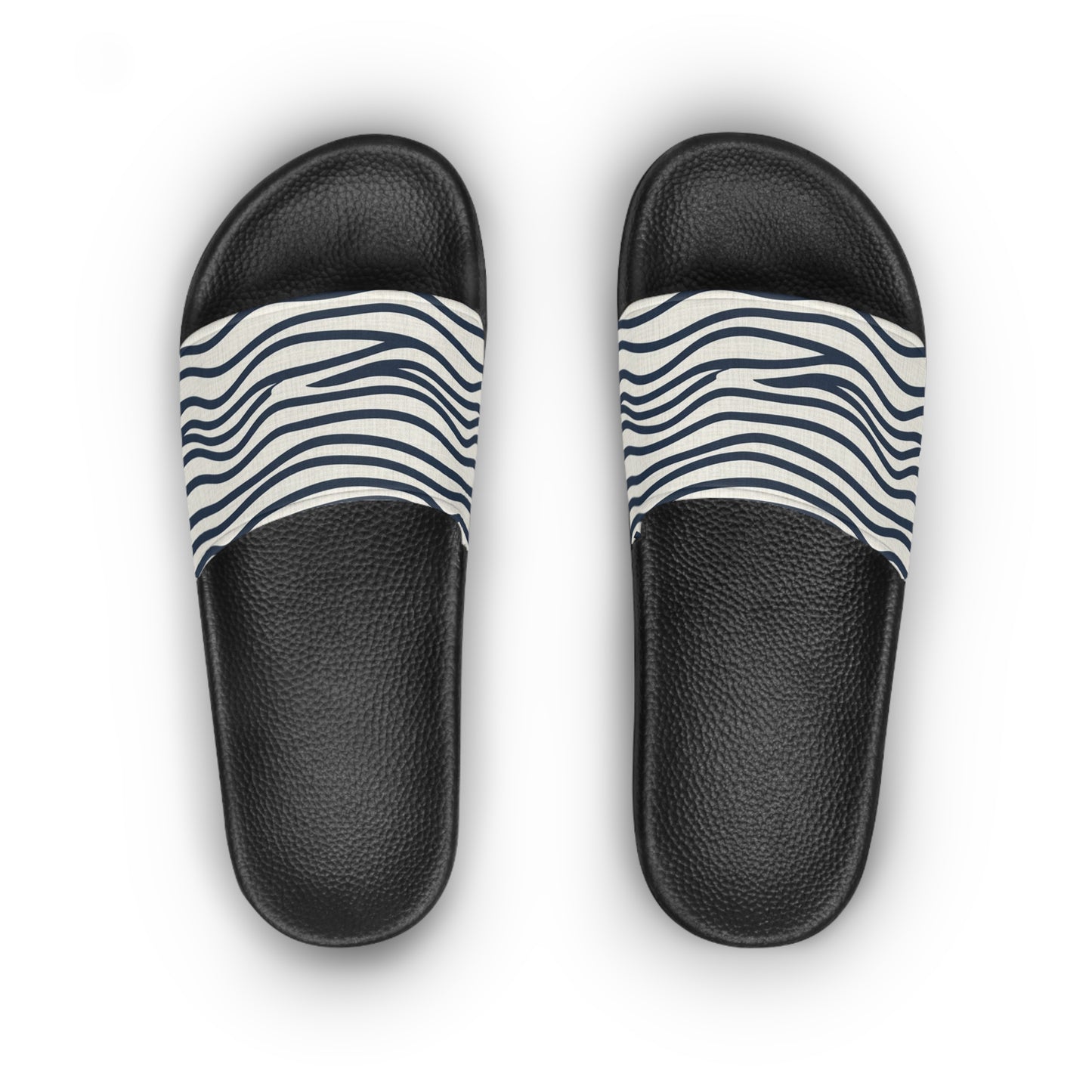 Women's Slide Sandals Minimalist Wavy Stripes / Organic Lines