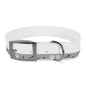 Grey Paw Print Dog Collar — Cute Bone & Paw Design, Durable Adjustable Pet Collar