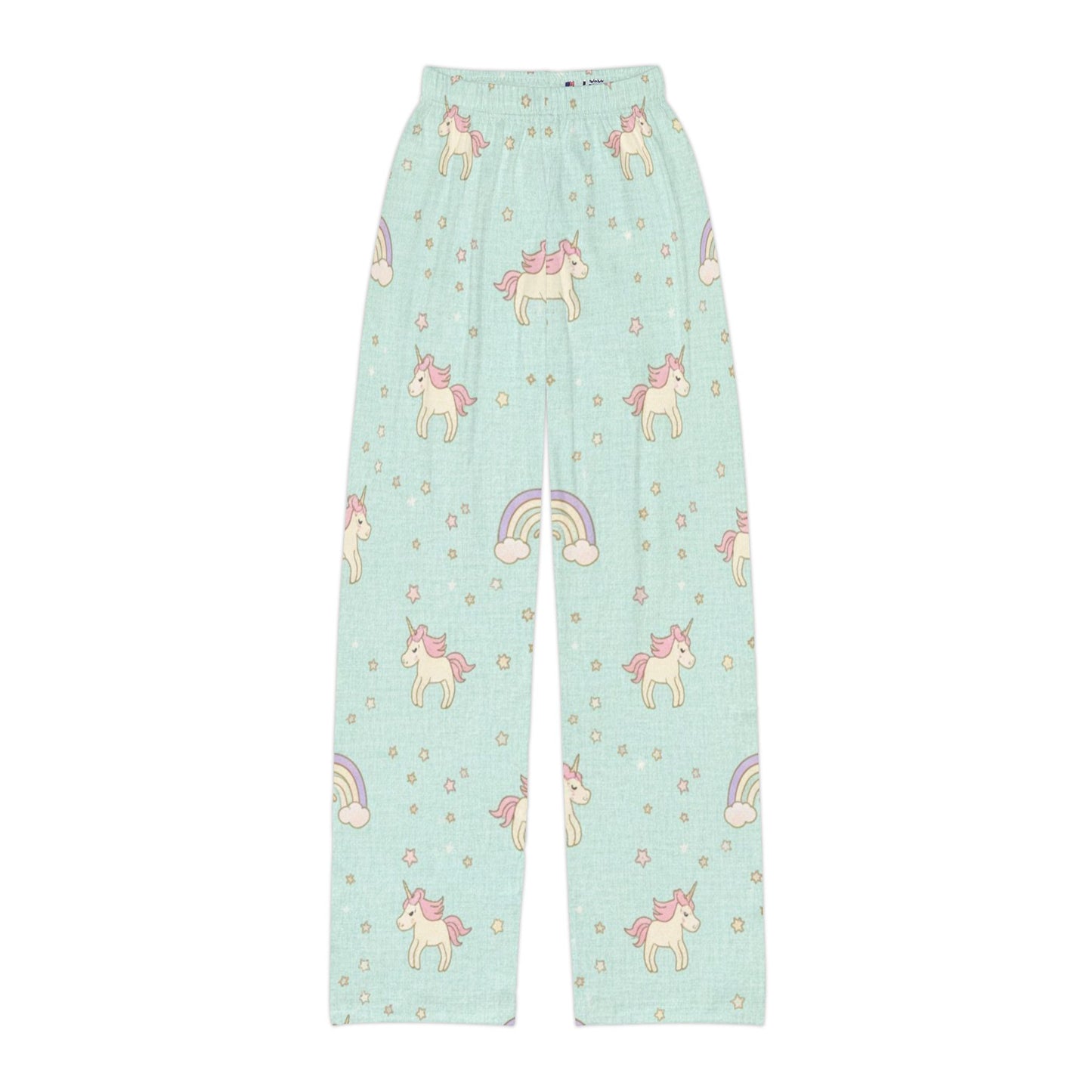Kids Unicorn Lounge Pants – Pastel Rainbow All-Over Print