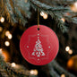 Geometric Christmas Tree Ceramic Ornament