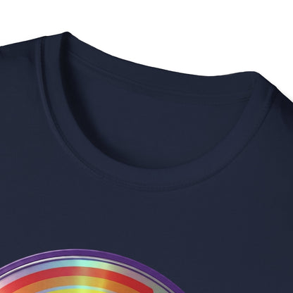 Retro Rainbow CD- Vinyl Record T-Shirt