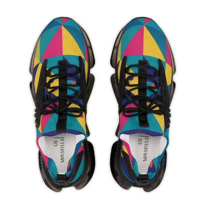 men's Colorful Geometric Mesh Sneakers — Men's Athletic Casual Shoes (free shipping)