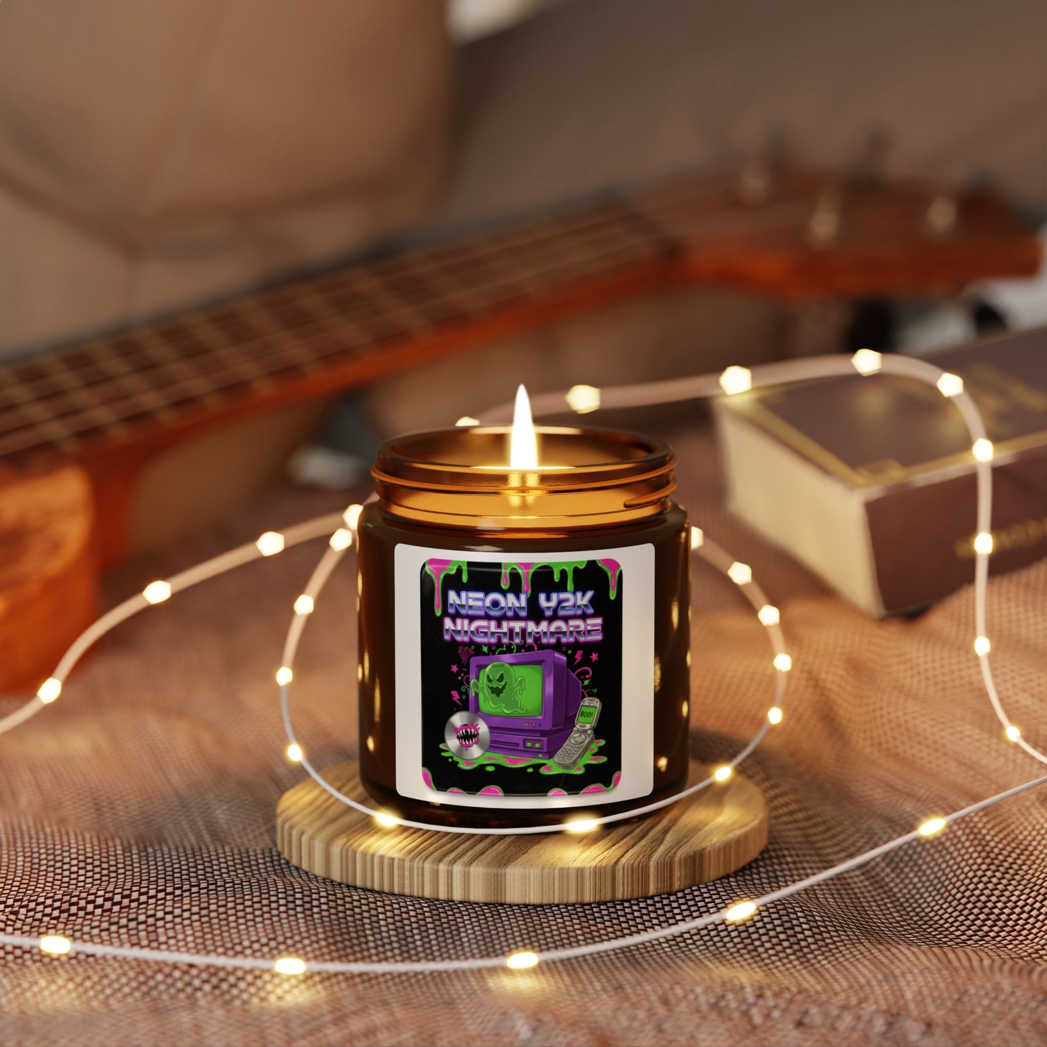 Glow-in-the-Dark Scented Candle, Aromatherapy, Home Décor, Gift for Gamers, Halloween Decorations, Relaxation