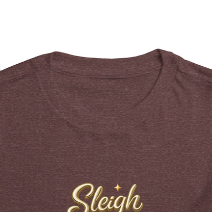 Toddler Tee - "Sleigh All Day" Christmas Tree Holiday Shirt