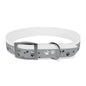 Grey Paw Print Dog Collar — Cute Bone & Paw Design, Durable Adjustable Pet Collar