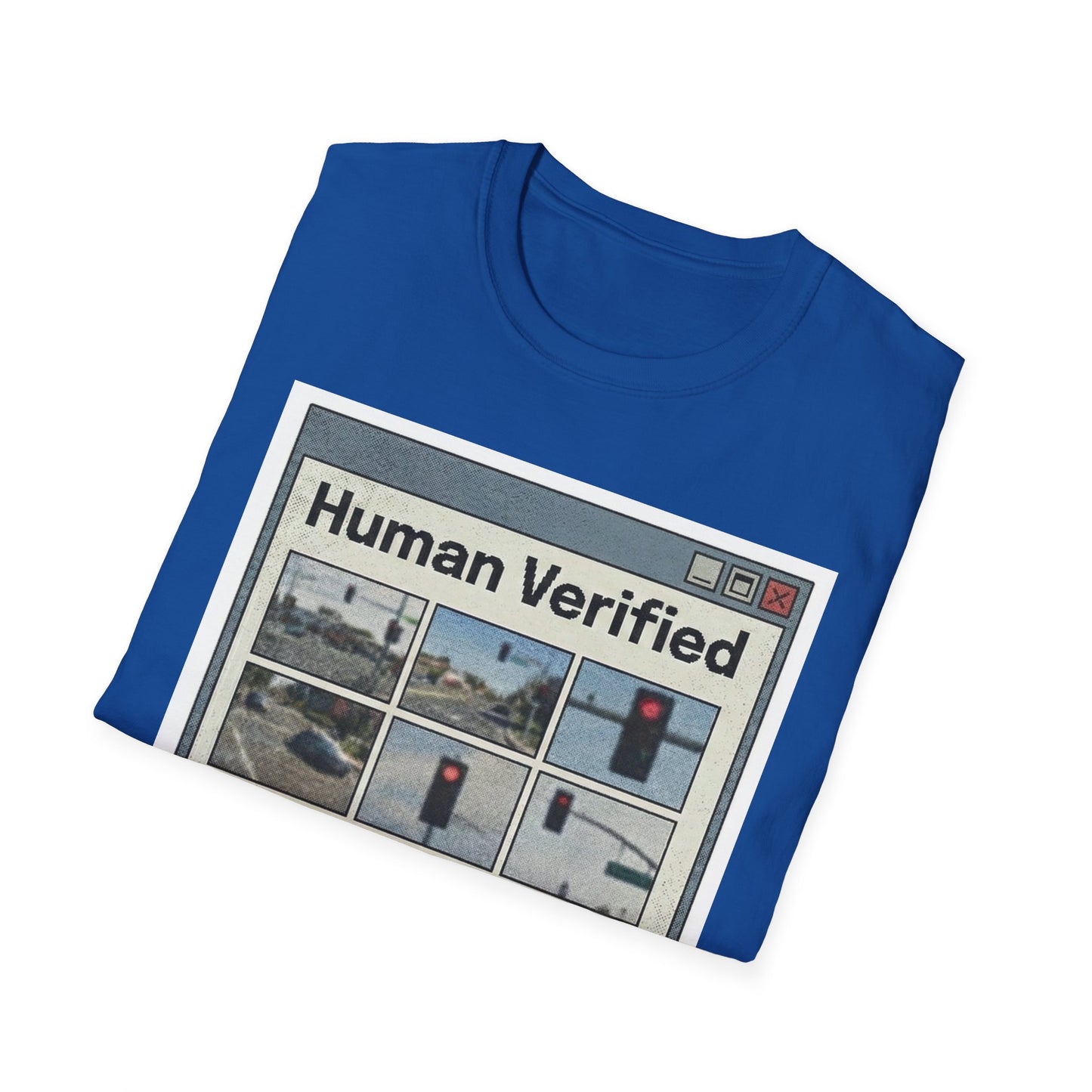 Human Verified T-Shirt – CAPTCHA Traffic Light Graphic Shirt