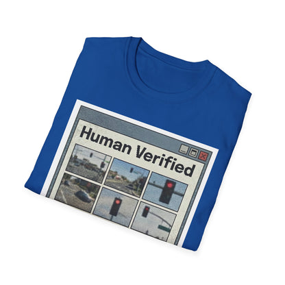Human Verified T-Shirt – CAPTCHA Traffic Light Graphic Shirt