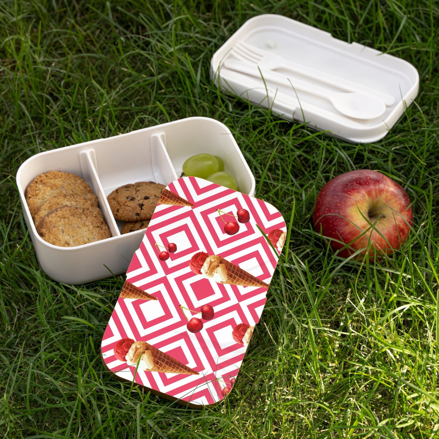 Cute Ice Cream Pattern Bento Lunch Box