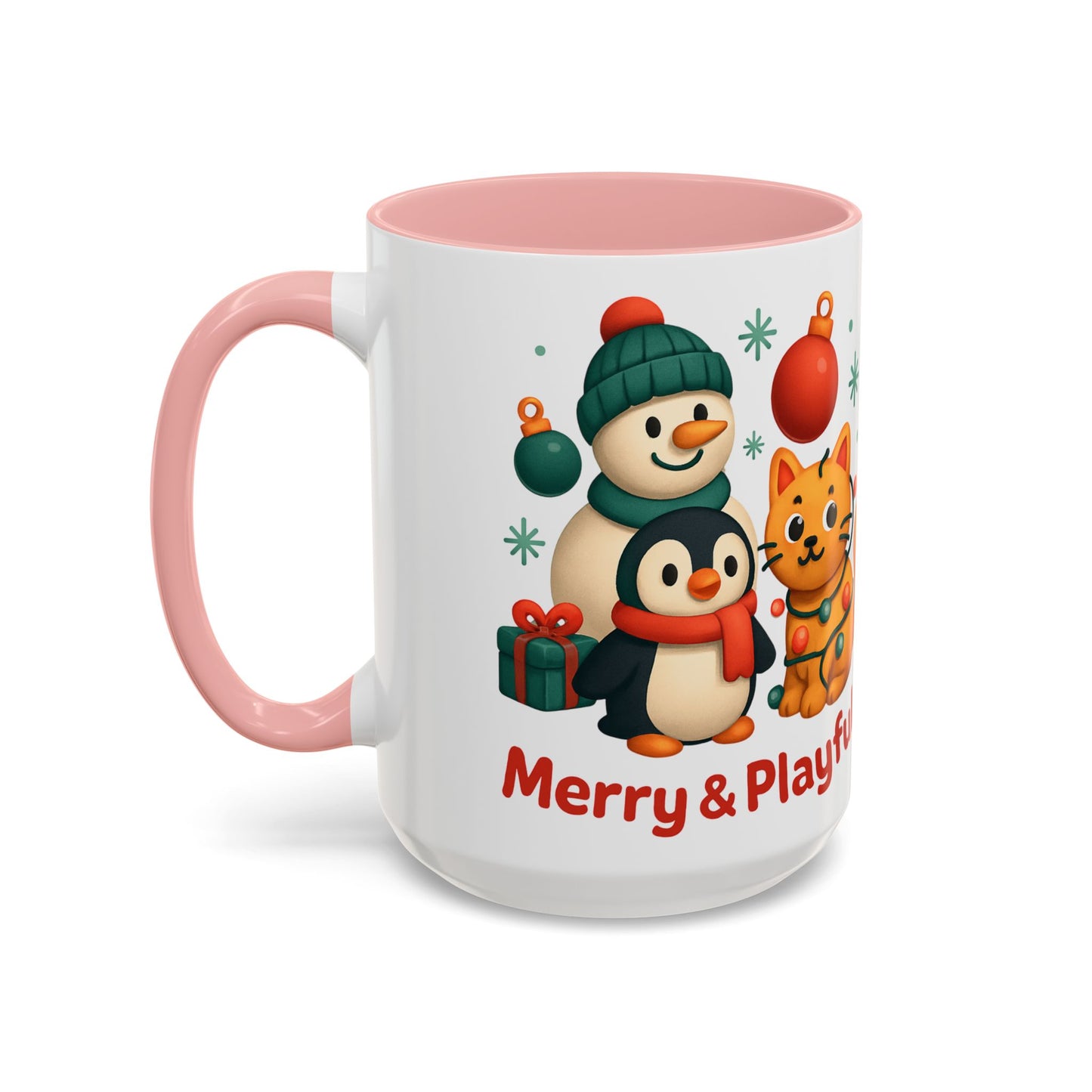 Christmas Animal Mug — "Merry & Playful" Accent Coffee Cup