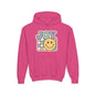 Girls Youth Hoodie – Retro 'JOY' Smiley Graphic Kids Sweatshirt
