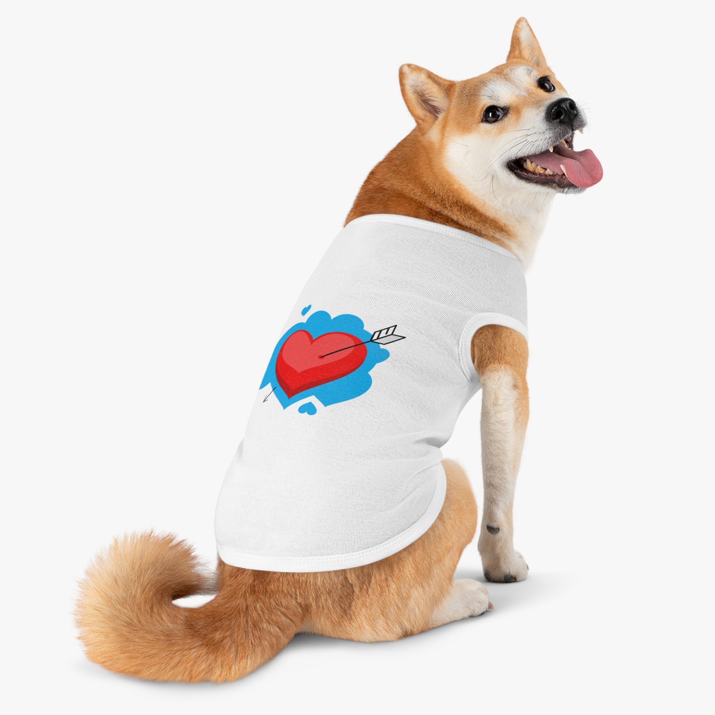 Pet Tank - Arrow Through Heart Cute Valentine Dog Shirt