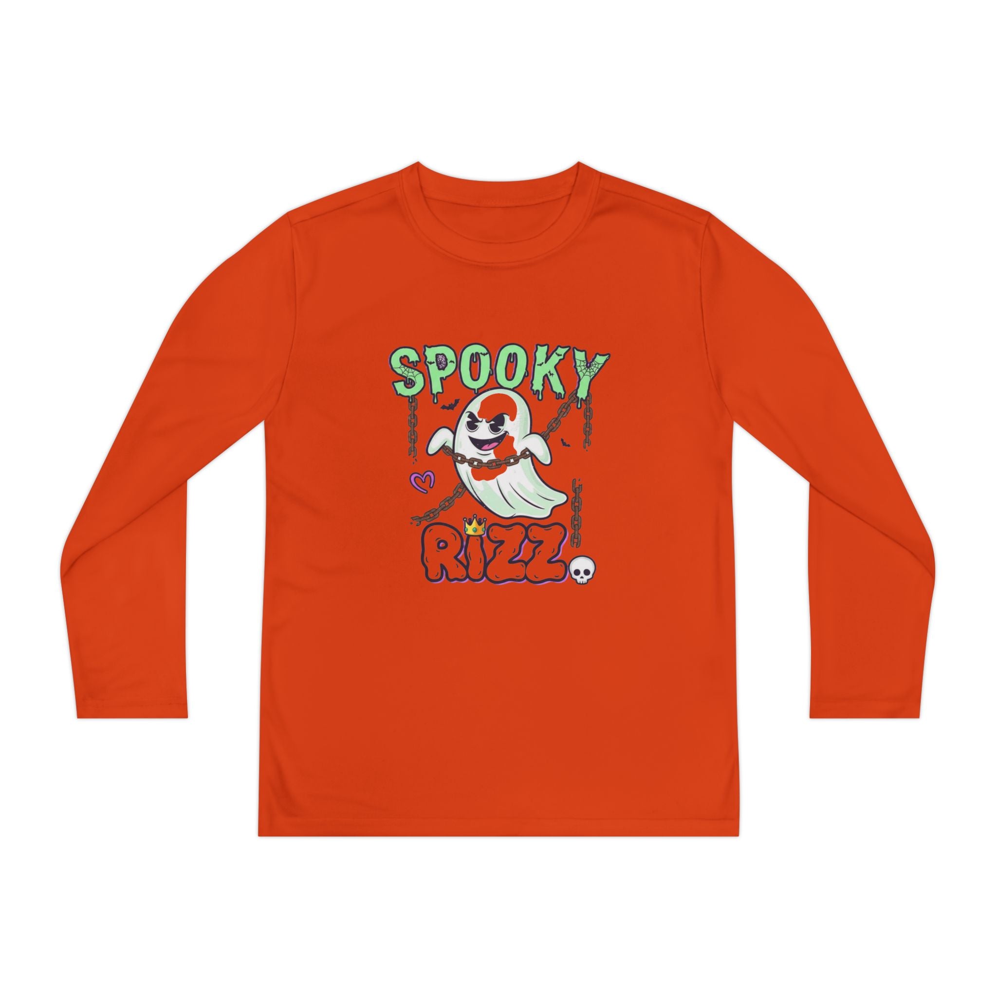Spooky Long Sleeve Tee, Kids Ghost Shirt, Halloween Shirt, Youth Halloween Apparel, Spooky Vibes Tee, Ghostly Fun Wear