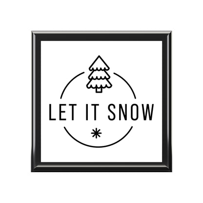 Jewelry Box - 'Let It Snow' Holiday Keepsake Box with Winter Tree Design