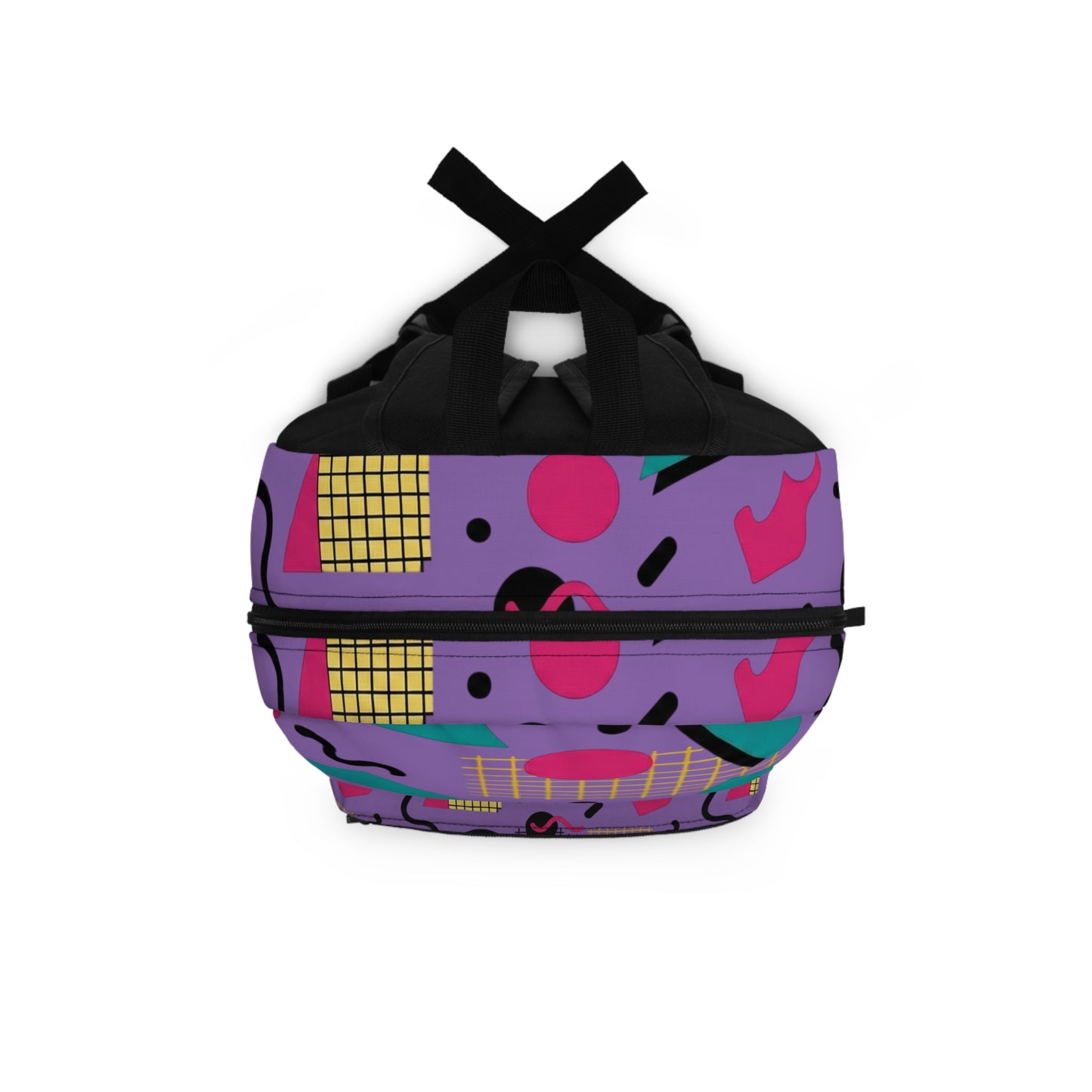 Backpack - Retro 80s Memphis Pattern  — Purple Geometric School Bag