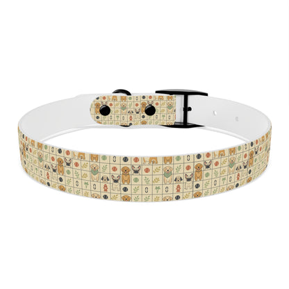 Vintage Puppy Pattern Dog Collar – Cute Retro Dogs & Bones Design