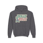 Girls Youth Hoodie — 'Holly Jolly' Pastel Christmas Holiday Sweatshirt